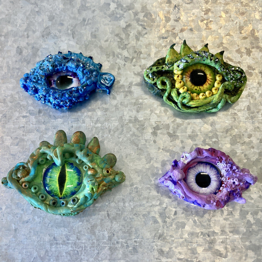 How to Make Polymer Clay Dragon Eyes - Art With Trista